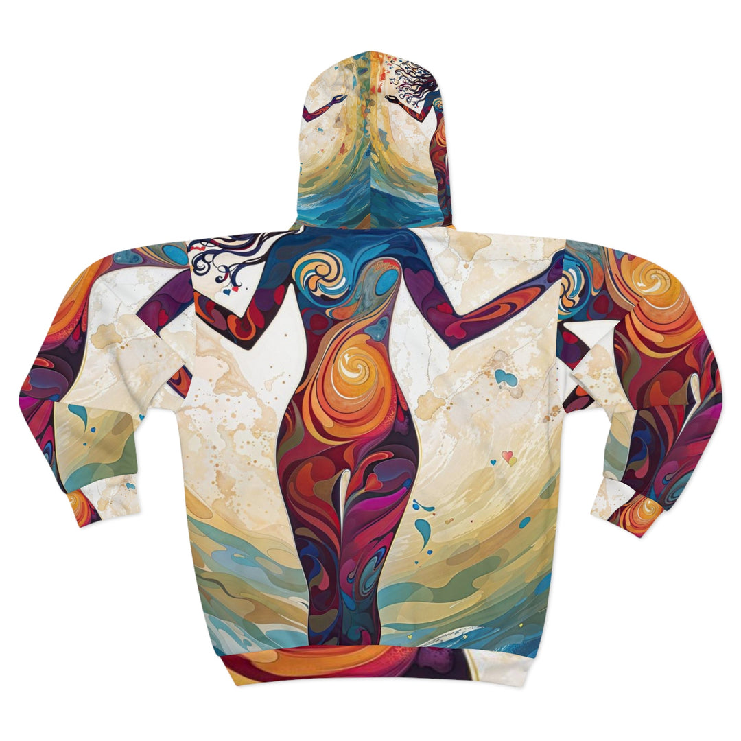 Vibrant Ethereal Dance - Unisex Zip Hoodie - All Over Prints - g(0D·IO) - XS - -