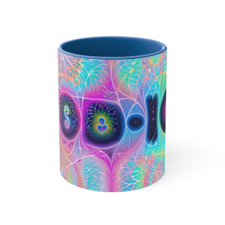 Vibrant Ethereal Hearts - Accent Coffee Mug - Mug - g(0D·IO) - Blue - 11oz -