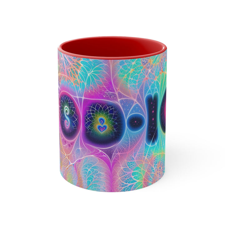 Vibrant Ethereal Hearts - Accent Coffee Mug - Mug - g(0D·IO) - Red - 11oz -