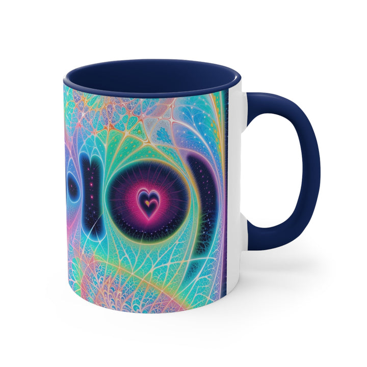 Vibrant Ethereal Hearts - Accent Coffee Mug - Mug - g(0D·IO) - Pink - 11oz -