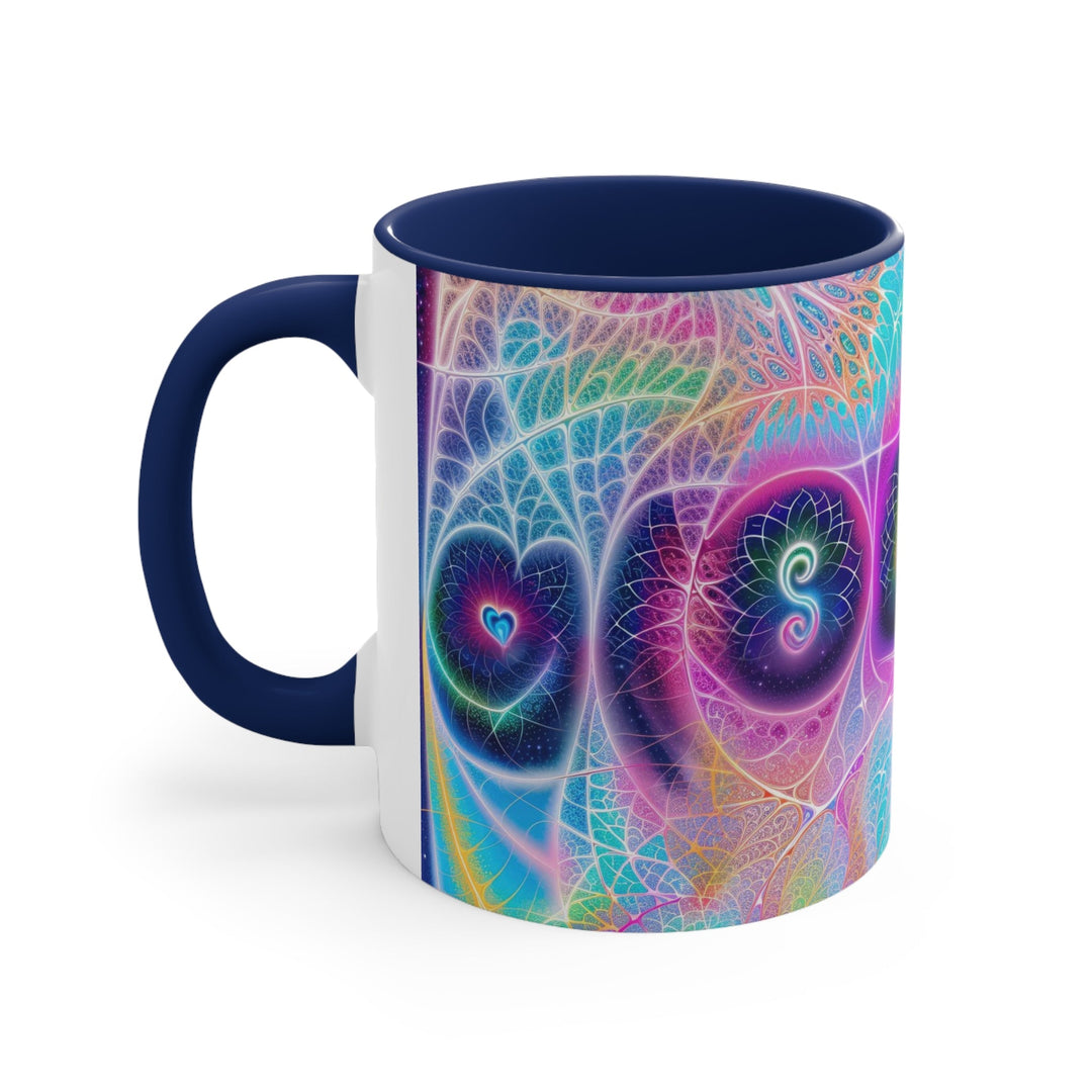 Vibrant Ethereal Hearts - Accent Coffee Mug - Mug - g(0D·IO) - Pink - 11oz -