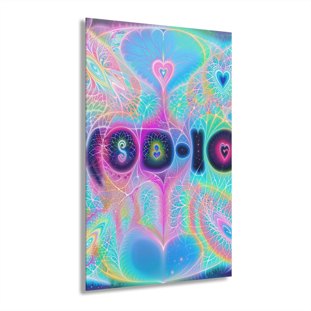 Vibrant Ethereal Hearts - Acrylic Prints (French Cleat Hanging) - Home Decor - g(0D·IO) - 24" x 36" (Vertical) - 0.25'' -