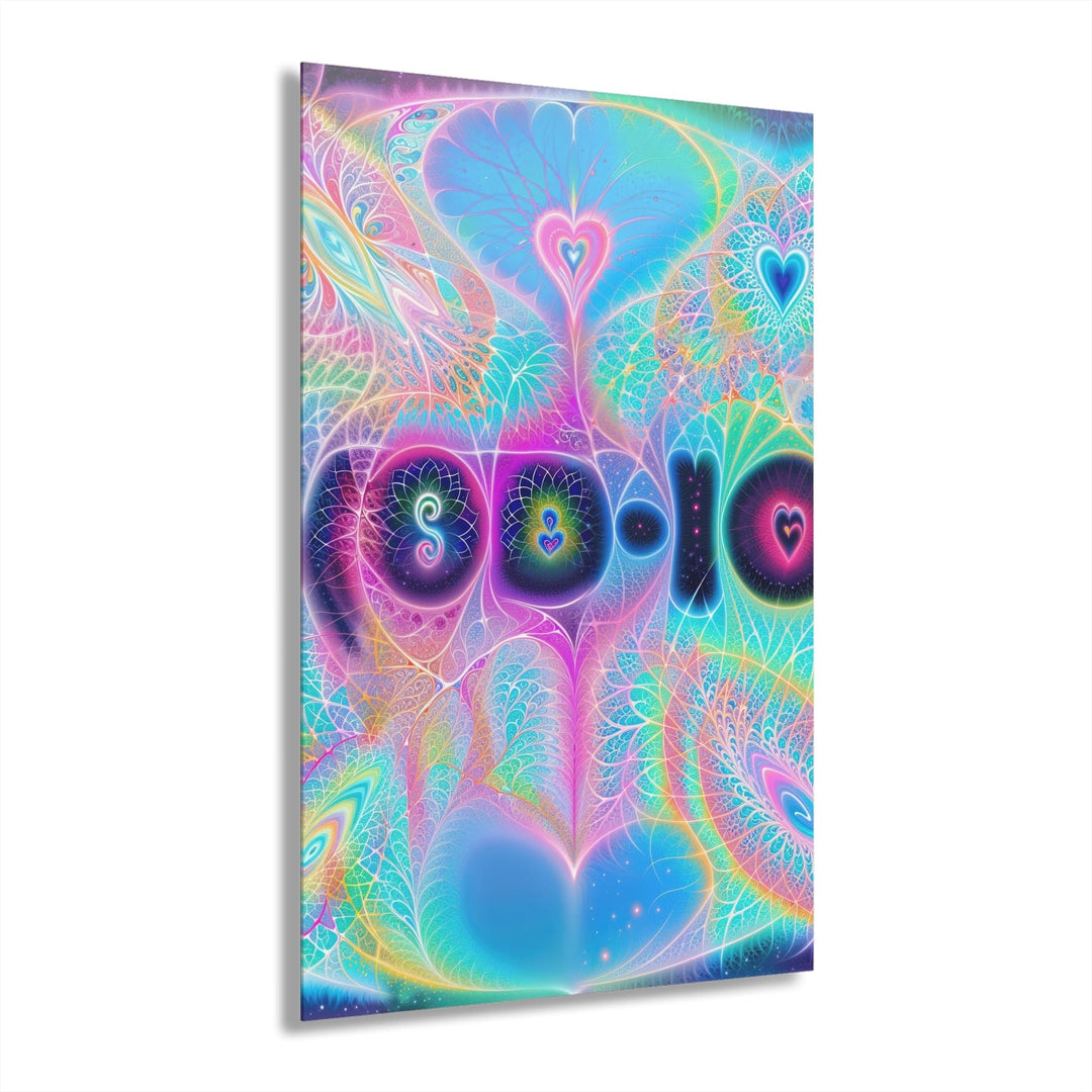 Vibrant Ethereal Hearts - Acrylic Prints (French Cleat Hanging) - Home Decor - g(0D·IO) - 24" x 36" (Vertical) - 0.25'' -