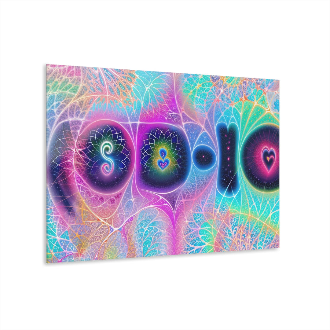 Vibrant Ethereal Hearts - Acrylic Prints (French Cleat Hanging) - Home Decor - g(0D·IO) - 36" x 24" (Horizontal) - 0.25'' -