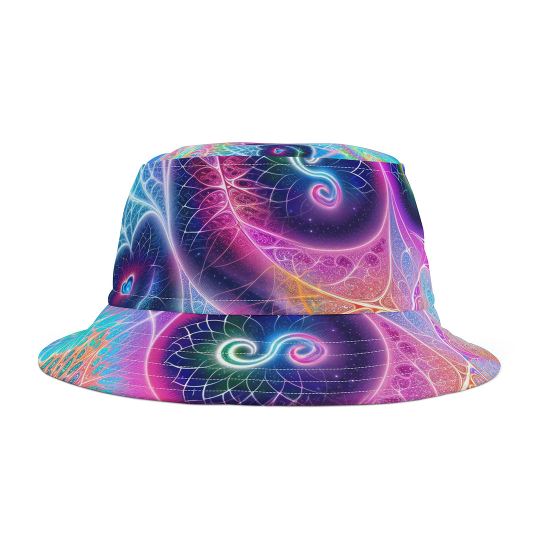 Vibrant Ethereal Hearts - Bucket Hat - Hats - g(0D·IO) - Large - White stitching -