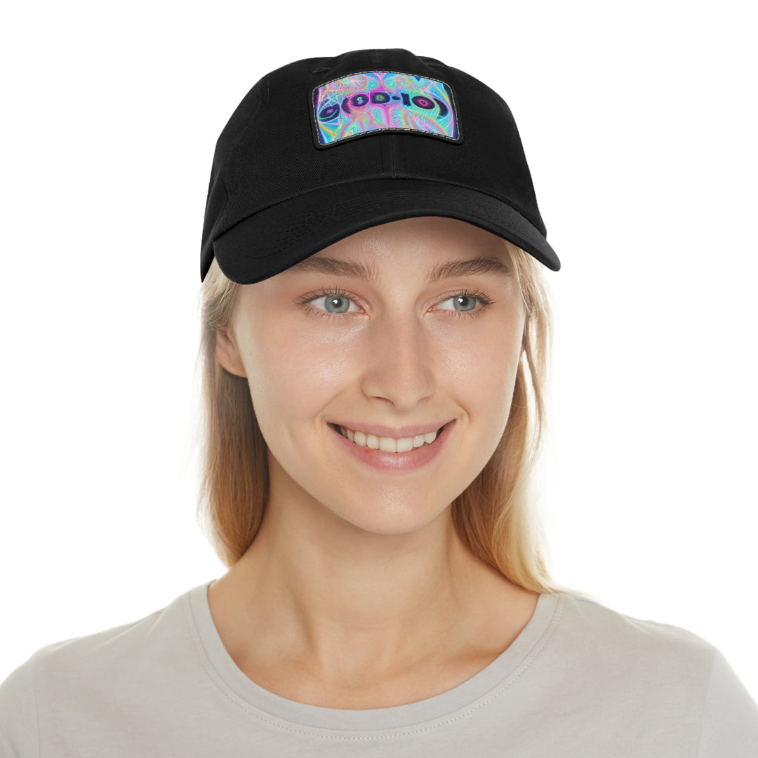 Vibrant Ethereal Hearts - Dad Hat - Hats - g(0D·IO) - White / Black patch - Rectangle - One size