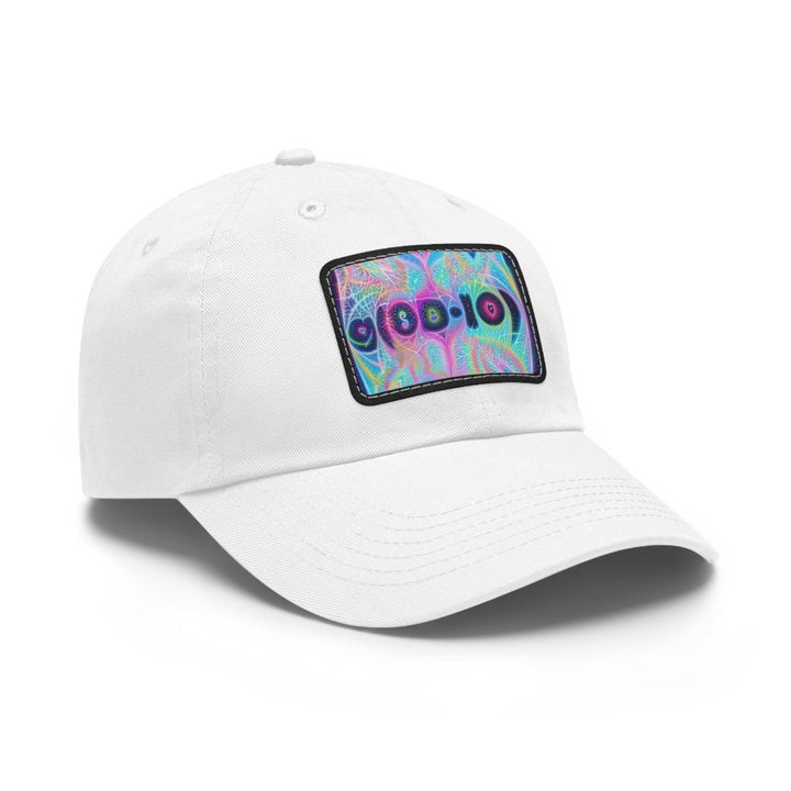 Vibrant Ethereal Hearts - Dad Hat - Hats - g(0D·IO) - White / Black patch - Rectangle - One size