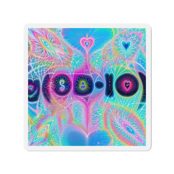 Vibrant Ethereal Hearts - Die-cut Magnet - Home Decor - g(0D·IO) - 2" x 2" - Die-Cut - 1 pc