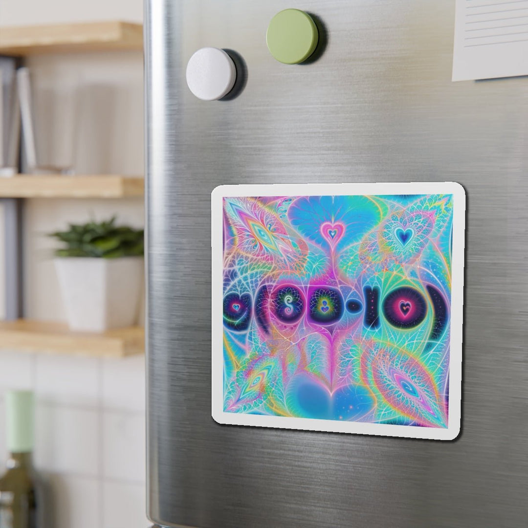 Vibrant Ethereal Hearts - Die-cut Magnet - Home Decor - g(0D·IO) - 6 × 6" - Die-Cut - 1 pc