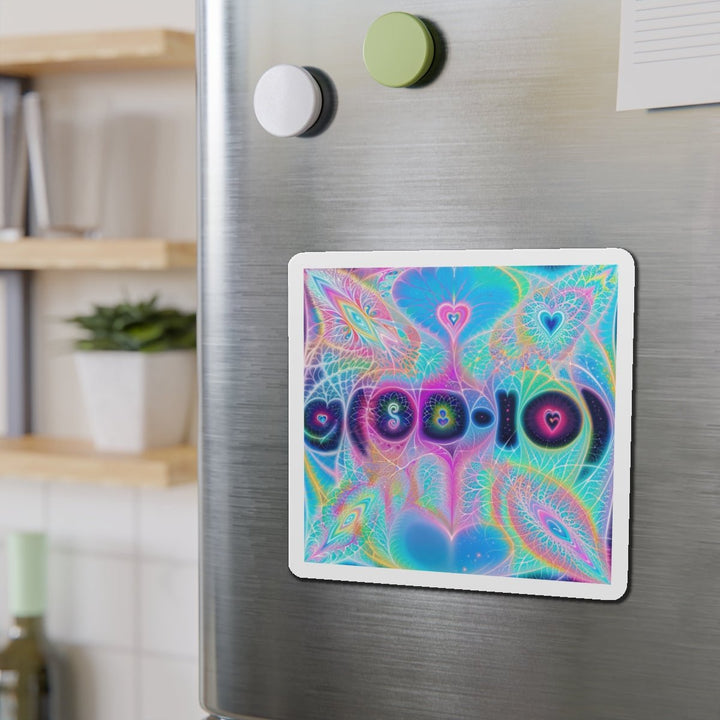 Vibrant Ethereal Hearts - Die-cut Magnet - Home Decor - g(0D·IO) - 6 × 6" - Die-Cut - 1 pc