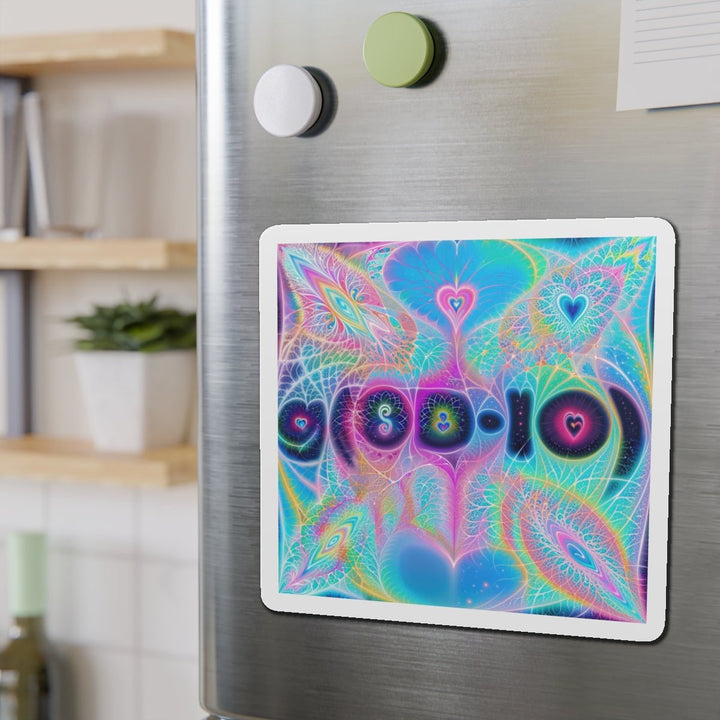 Vibrant Ethereal Hearts - Die-cut Magnet - Home Decor - g(0D·IO) - 6 × 6" - Die-Cut - 1 pc