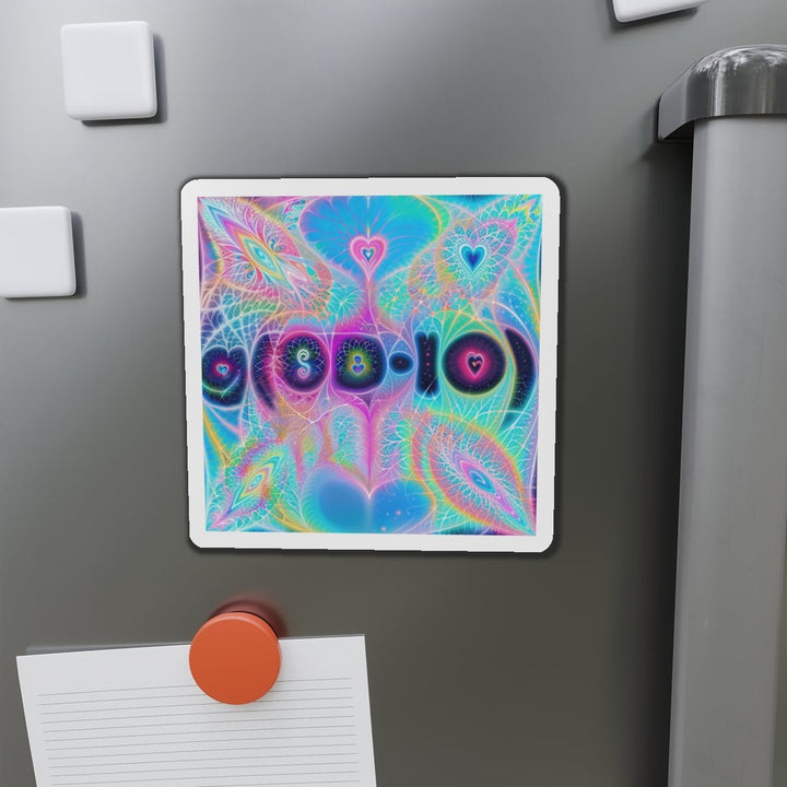 Vibrant Ethereal Hearts - Die-cut Magnet - Home Decor - g(0D·IO) - 6 × 6" - Die-Cut - 1 pc