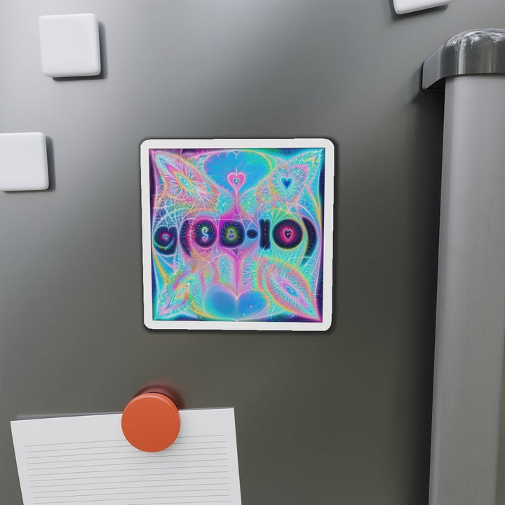 Vibrant Ethereal Hearts - Die-cut Magnet - Home Decor - g(0D·IO) - 6 × 6" - Die-Cut - 1 pc