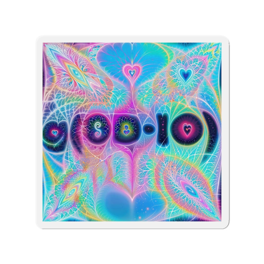 Vibrant Ethereal Hearts - Die-cut Magnet - Home Decor - g(0D·IO) - 6 × 6" - Die-Cut - 1 pc