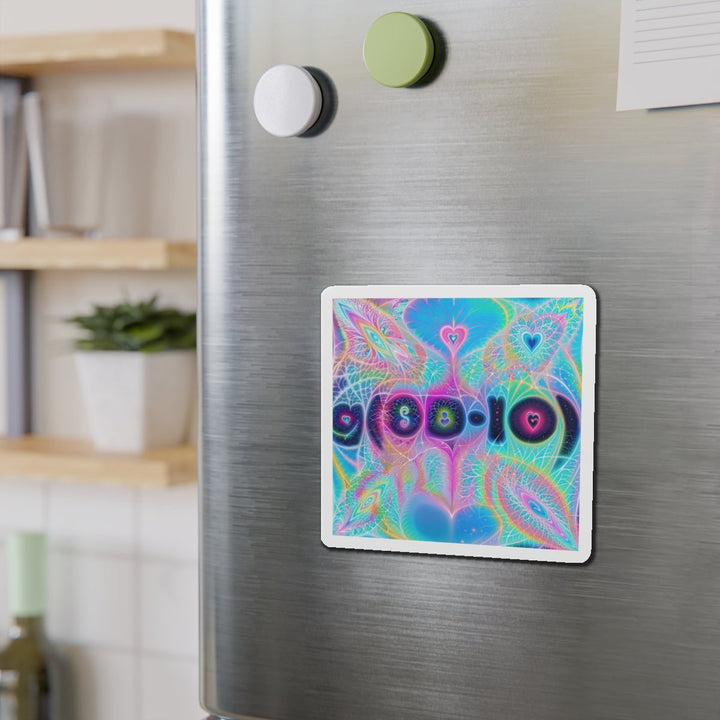 Vibrant Ethereal Hearts - Die-cut Magnet - Home Decor - g(0D·IO) - 6 × 6" - Die-Cut - 1 pc