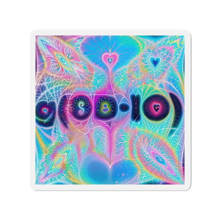 Vibrant Ethereal Hearts - Die-cut Magnet - Home Decor - g(0D·IO) - 5" x 5" - Die-Cut - 1 pc