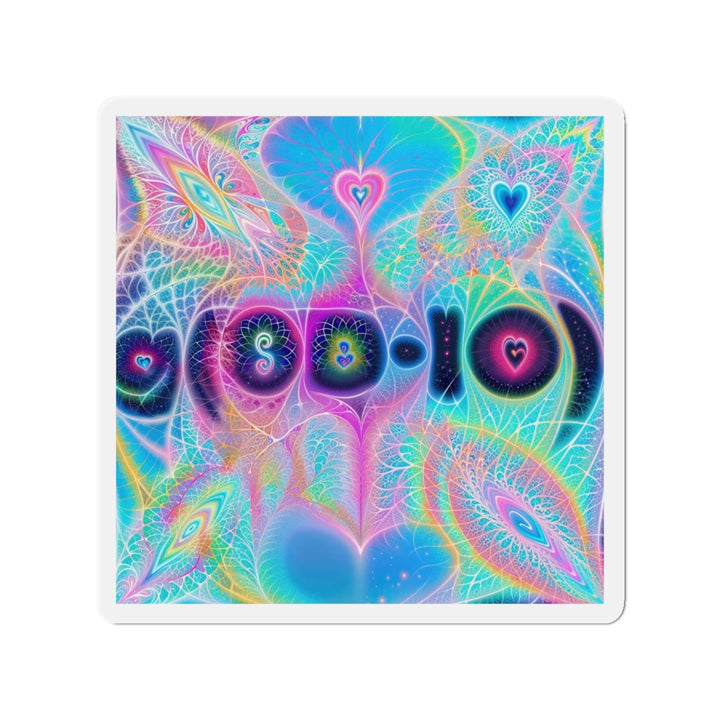 Vibrant Ethereal Hearts - Die-cut Magnet - Home Decor - g(0D·IO) - 4" x 4" - Die-Cut - 1 pc