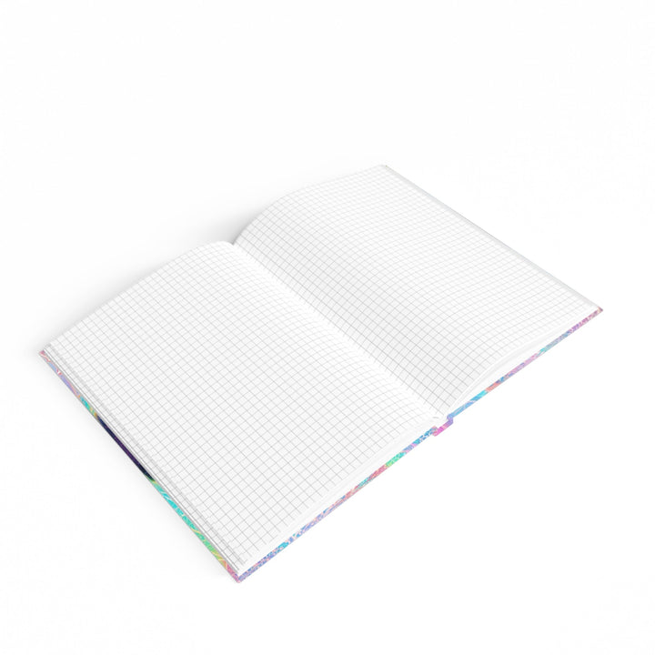 Vibrant Ethereal Hearts - Hard Backed Journal - Paper products - g(0D·IO) - Graph - A5 - White