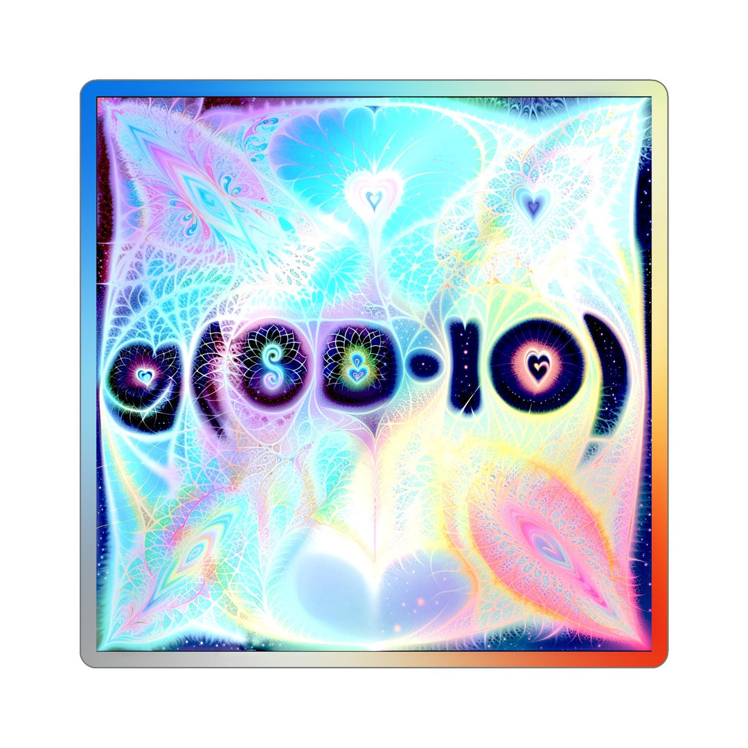 Vibrant Ethereal Hearts - Holographic Die-Cut Sticker - Paper products - g(0D·IO) - 4" × 4" - Die-Cut - Holographic