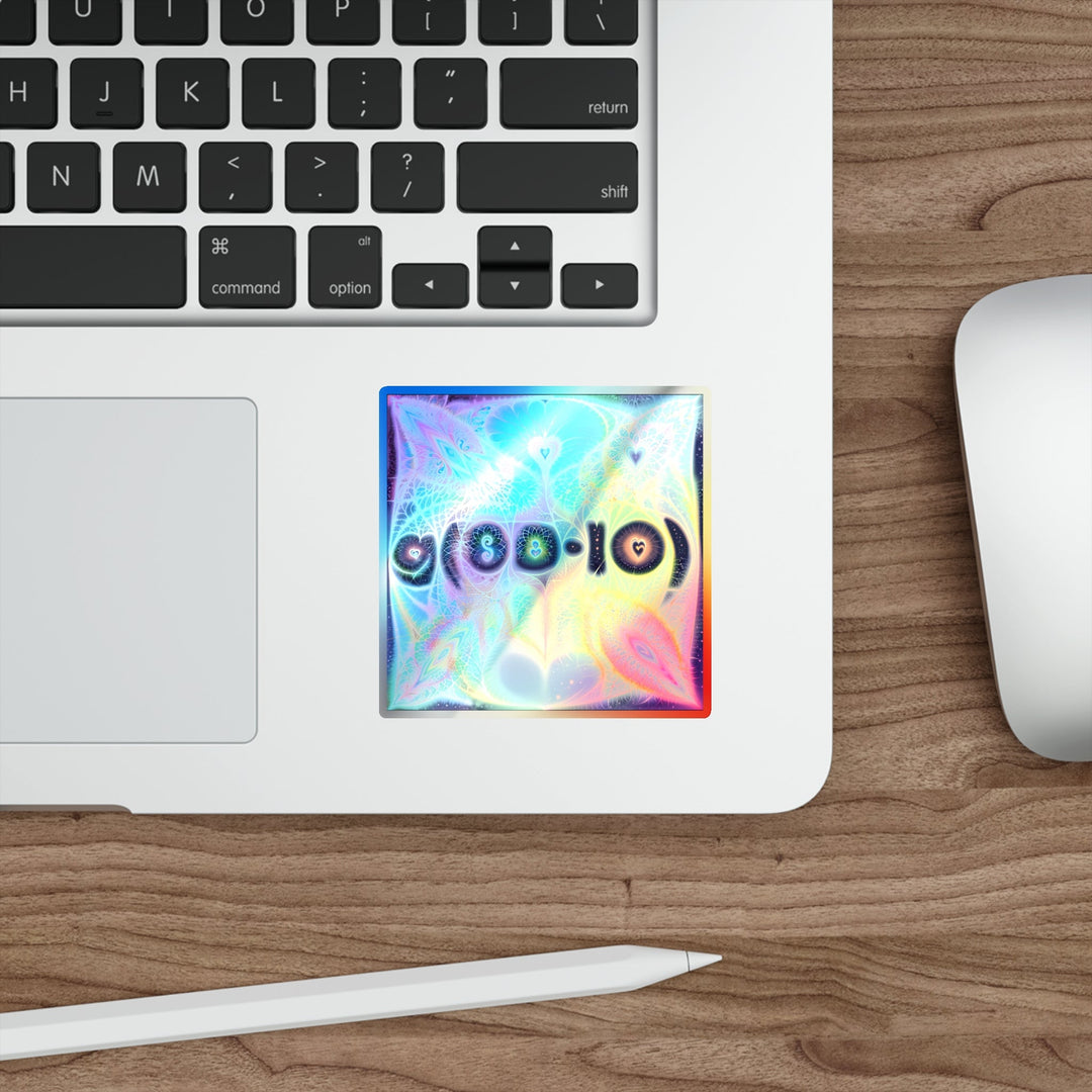 Vibrant Ethereal Hearts - Holographic Die-Cut Sticker - Paper products - g(0D·IO) - 5" × 5" - Die-Cut - Holographic