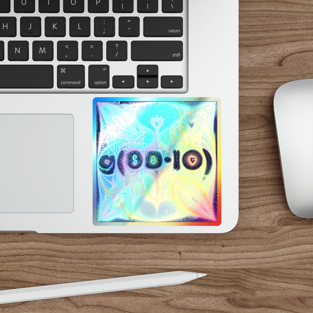 Vibrant Ethereal Hearts - Holographic Die-Cut Sticker - Paper products - g(0D·IO) - 5" × 5" - Die-Cut - Holographic