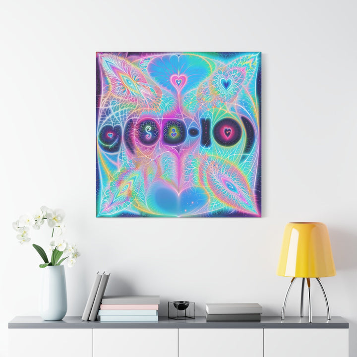 Vibrant Ethereal Hearts - Matte Canvas Print 1.25" - Canvas - g(0D·IO) - 36" x 36" - 1.25" -