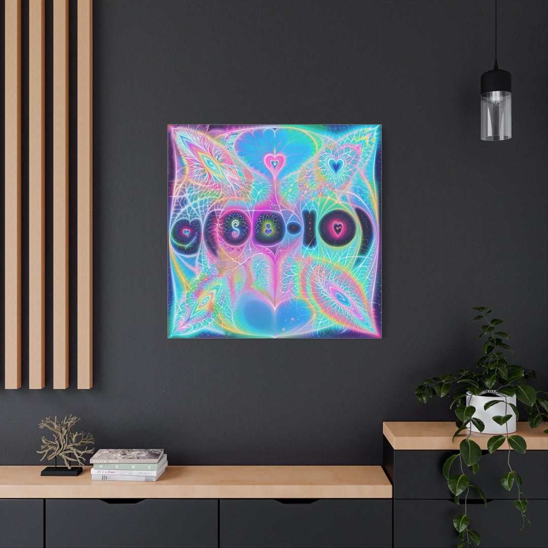 Vibrant Ethereal Hearts - Matte Canvas Print 1.25" - Canvas - g(0D·IO) - 36" x 36" - 1.25" -