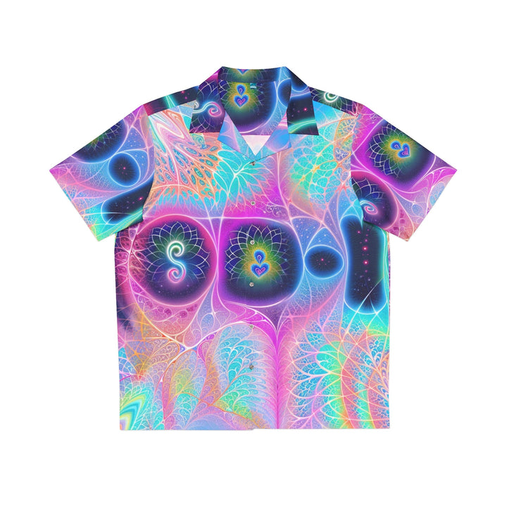 Vibrant Ethereal Hearts - Men's Hawaiian Shirt - All Over Prints - g(0D·IO) - S - White -