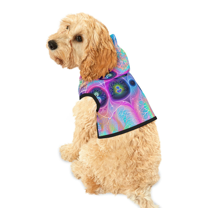 Vibrant Ethereal Hearts - Pet Hoodie - Pets - g(0D·IO) - XXS - Black Rib -