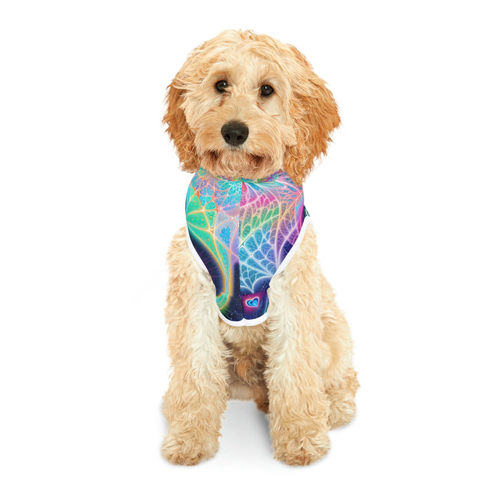 Vibrant Ethereal Hearts - Pet Hoodie - Pets - g(0D·IO) - XXS - Black Rib -