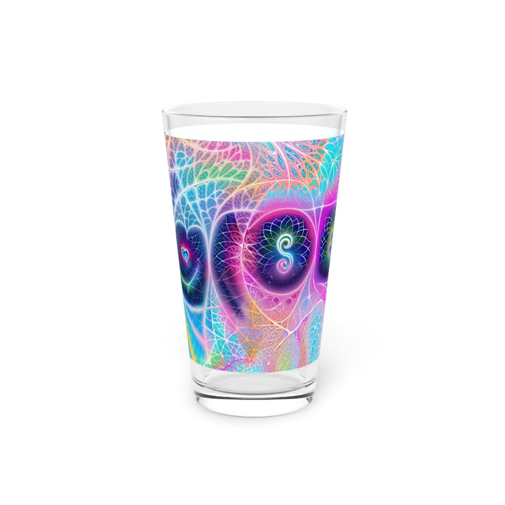 Vibrant Ethereal Hearts - Pint Glass - Mug - g(0D·IO) - 16oz - -