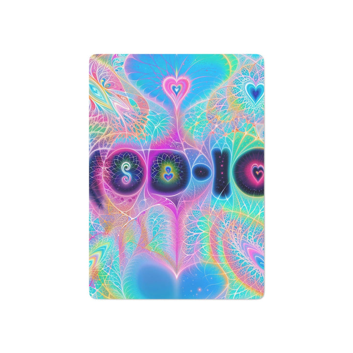 Vibrant Ethereal Hearts - Poker Cards - Paper products - g(0D·IO) - 2.47" x 3.47" - White - Semi Glossy