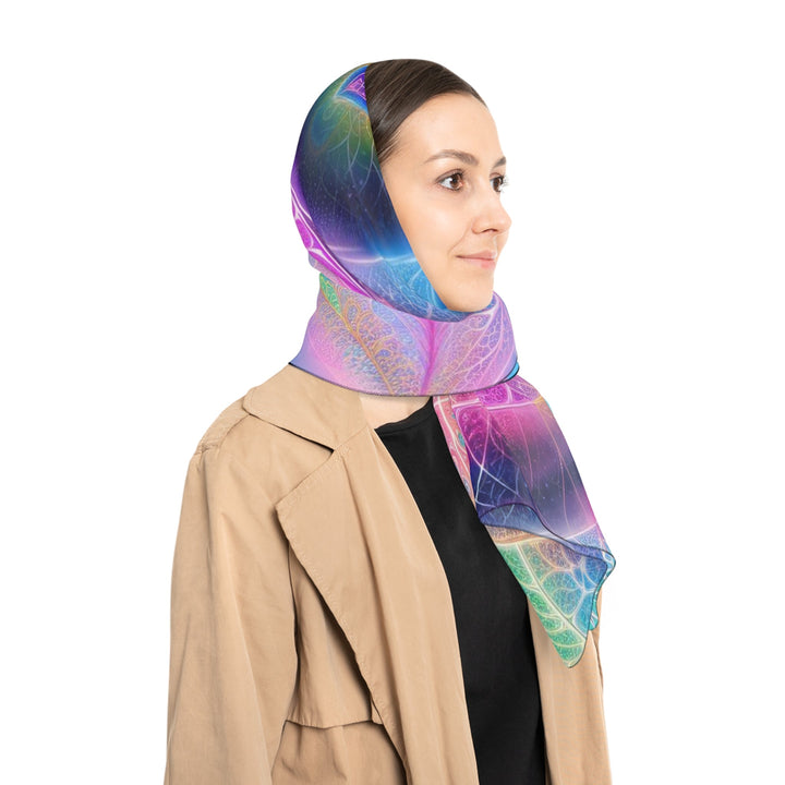 Vibrant Ethereal Hearts - Poly Scarf - Accessories - g(0D·IO) - Poly chiffon - 50" × 50" -