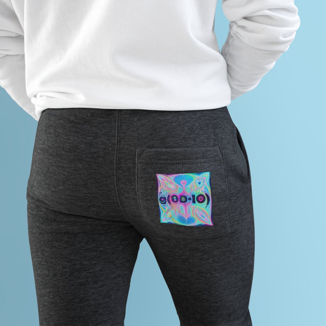 Vibrant Ethereal Hearts - Premium Fleece Joggers - Trousers - g(0D·IO) - Charcoal Heather - M -