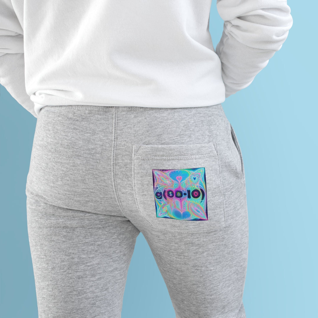 Vibrant Ethereal Hearts - Premium Fleece Joggers - Trousers - g(0D·IO) - Charcoal Heather - M -