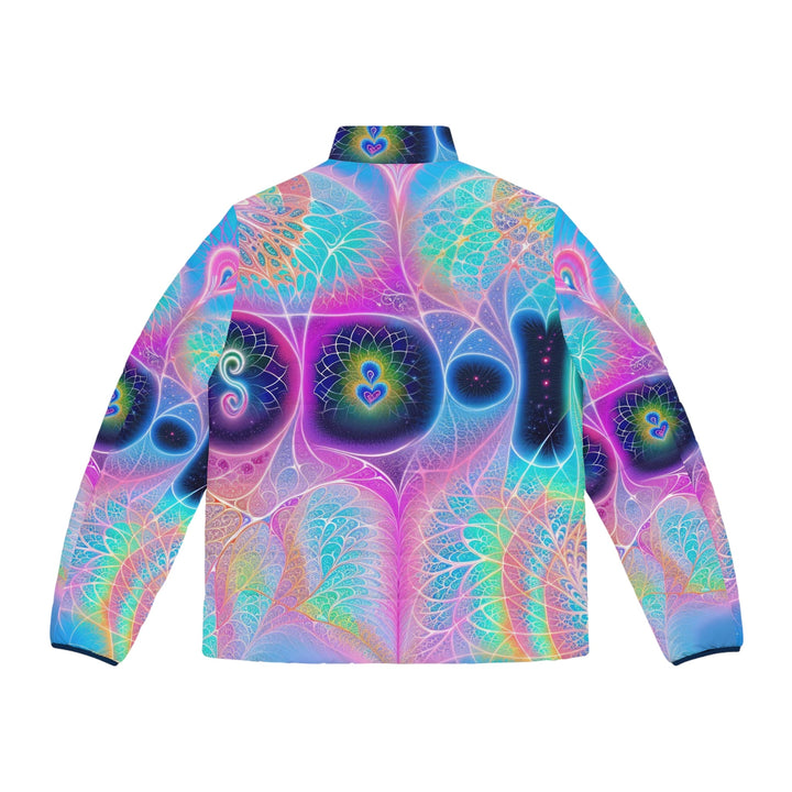 Vibrant Ethereal Hearts - Puffer Jacket - All Over Prints - g(0D·IO) - S - Black zipper -