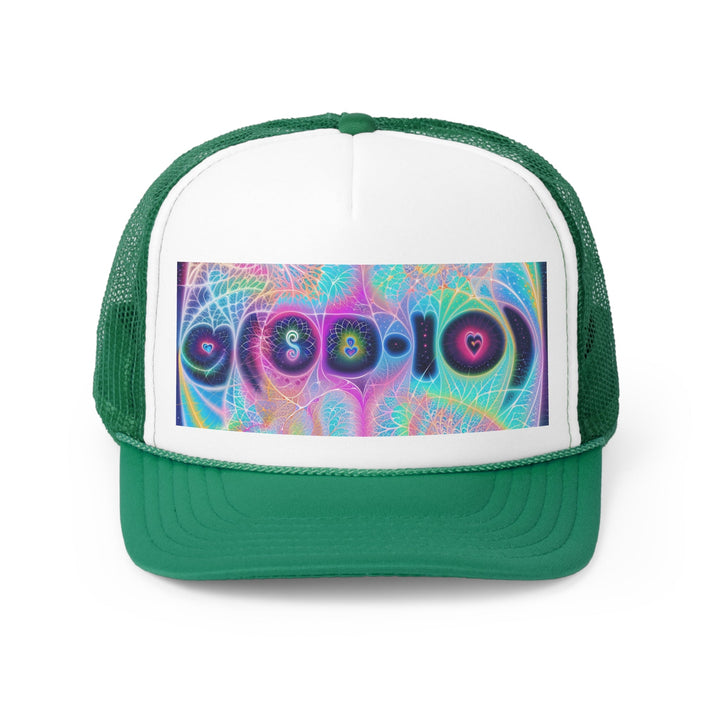 Vibrant Ethereal Hearts - Trucker Hat - Hats - g(0D·IO) - Green - One size -