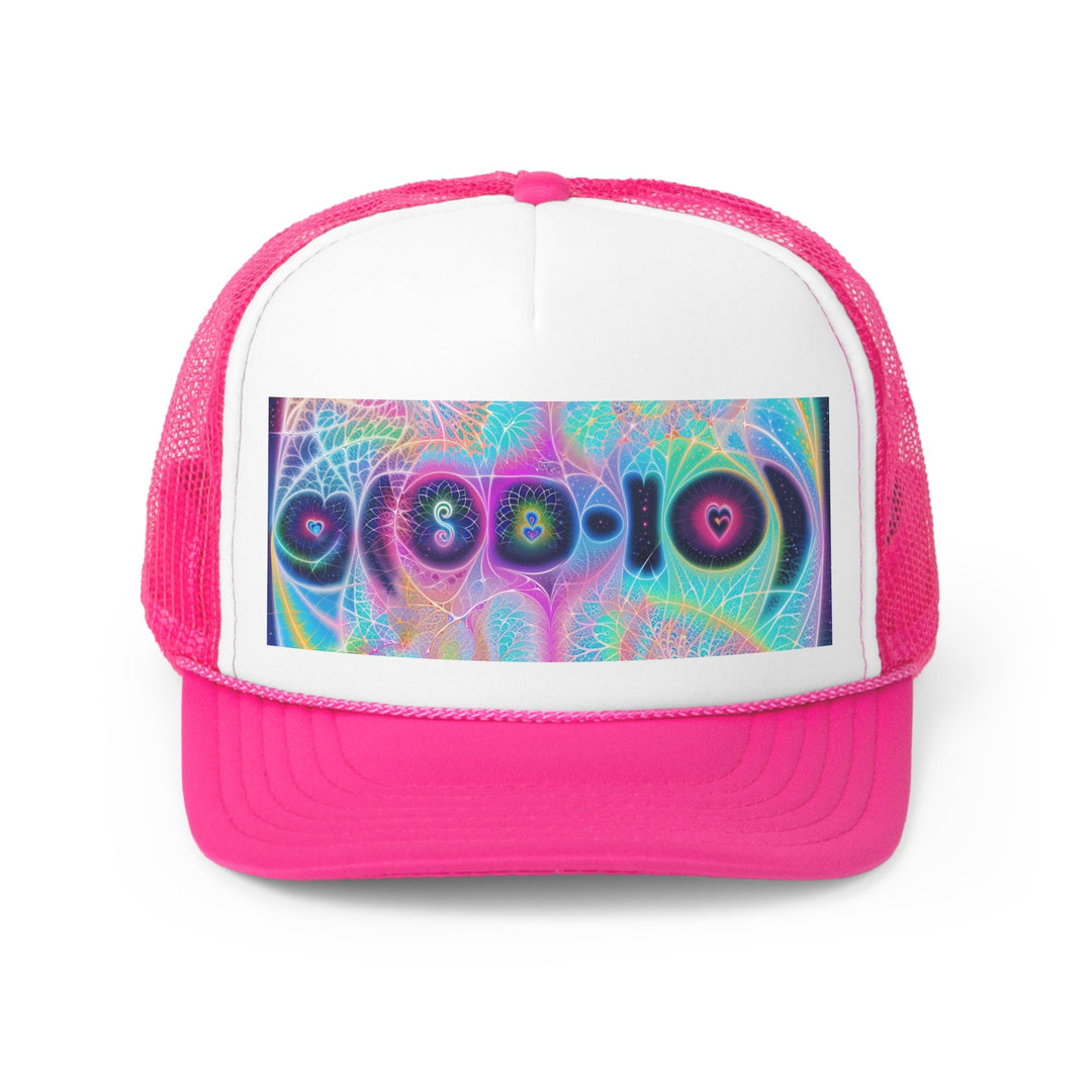 Vibrant Ethereal Hearts - Trucker Hat - Hats - g(0D·IO) - Pink - One size -