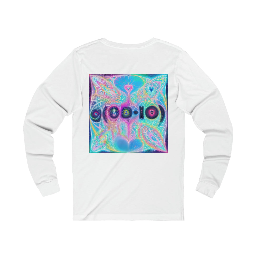 Vibrant Ethereal Hearts - Unisex Jersey Long Sleeve Tee - Long-sleeve - g(0D·IO) - S - Heather Forest -