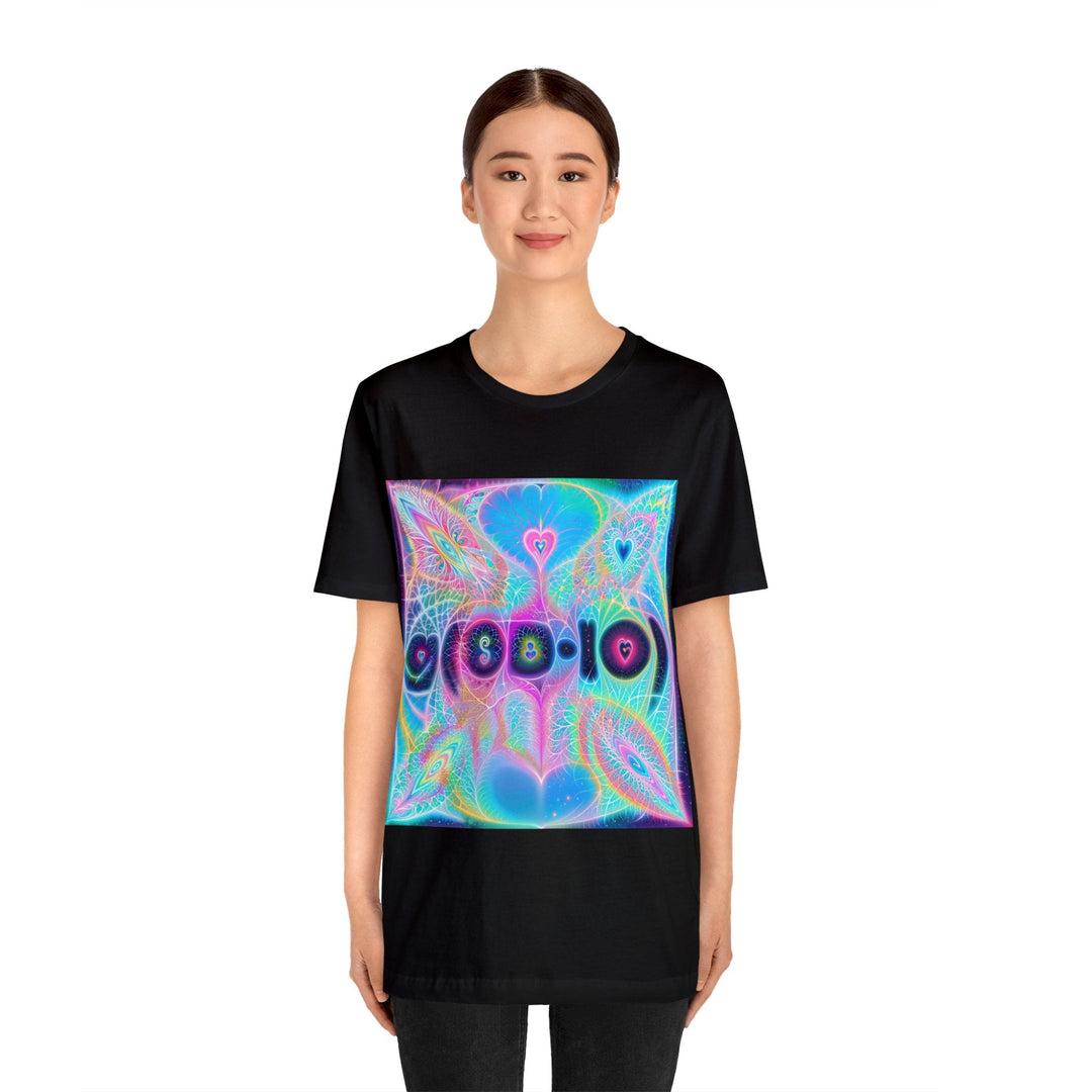 Vibrant Ethereal Hearts - Unisex Jersey Short Sleeve Tee - T-Shirt - g(0D·IO) - Black - S -