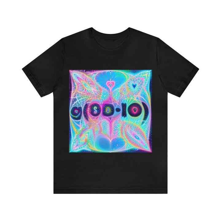 Vibrant Ethereal Hearts - Unisex Jersey Short Sleeve Tee - T-Shirt - g(0D·IO) - Black - S -