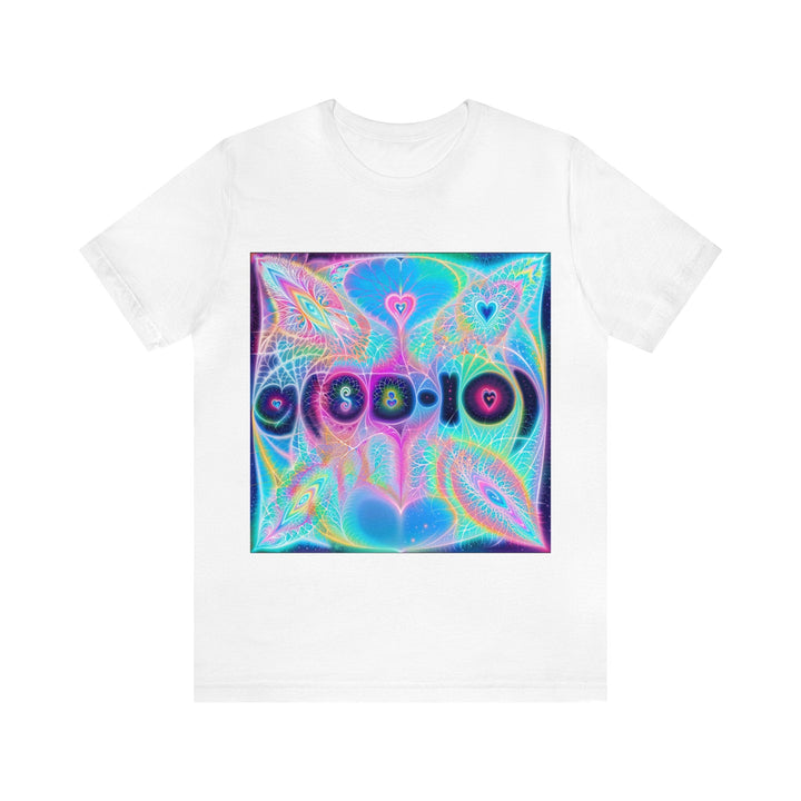 Vibrant Ethereal Hearts - Unisex Jersey Short Sleeve Tee - T-Shirt - g(0D·IO) - White - S -