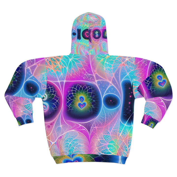 Vibrant Ethereal Hearts - Unisex Zip Hoodie - All Over Prints - g(0D·IO) - XS - -