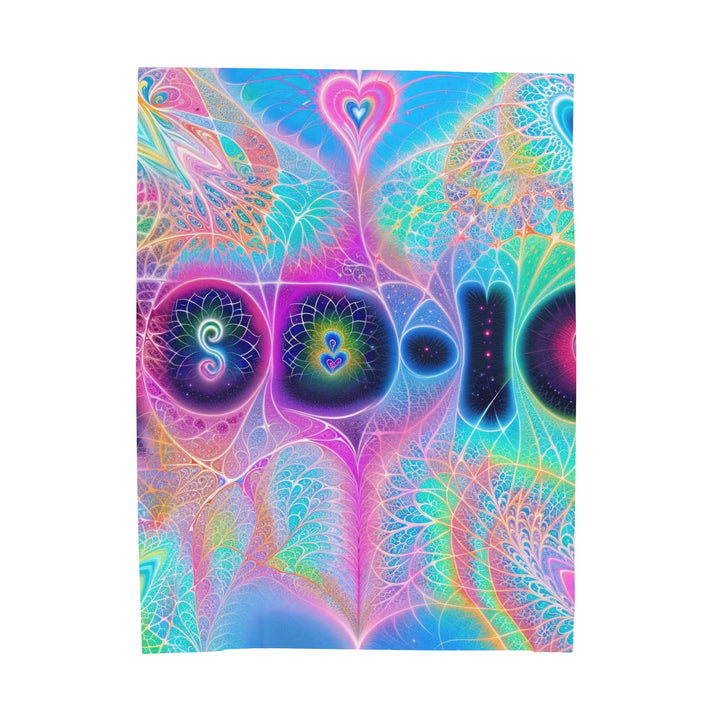 Vibrant Ethereal Hearts - Velveteen Plush Blanket - All Over Prints - g(0D·IO) - 60" × 80" - -