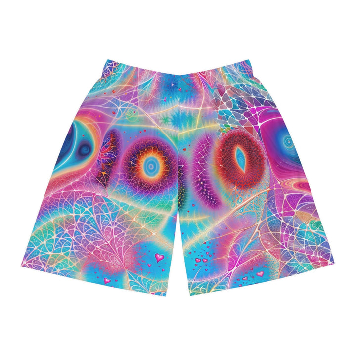 Vibrant Ethereal Love - AOP Basketball Shorts - All Over Prints - g(0D·IO) - Seam thread color automatically matched to design - S -