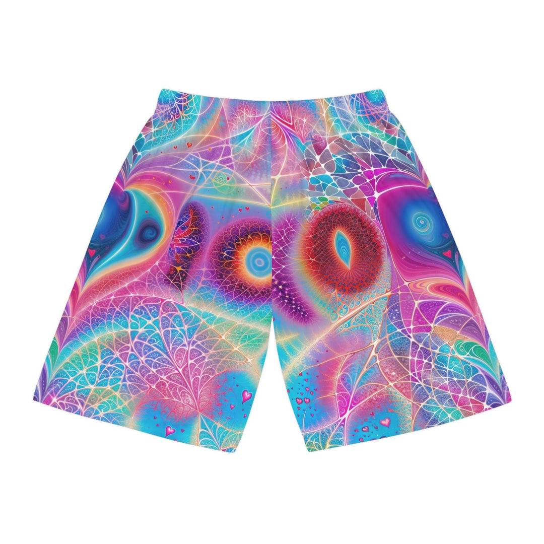 Vibrant Ethereal Love - AOP Basketball Shorts - All Over Prints - g(0D·IO) - Seam thread color automatically matched to design - S -