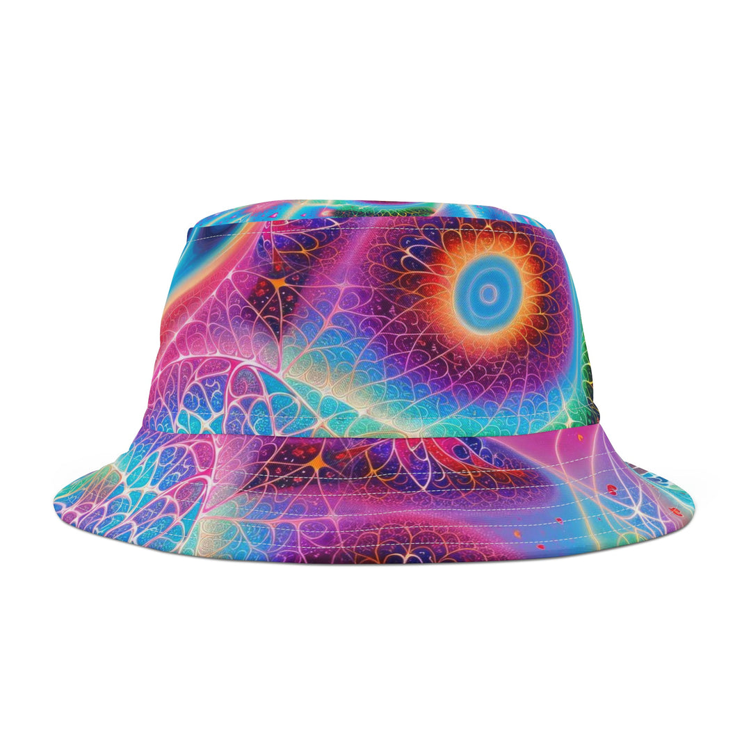 Vibrant Ethereal Love - Bucket Hat - Hats - g(0D·IO) - Large - White stitching -