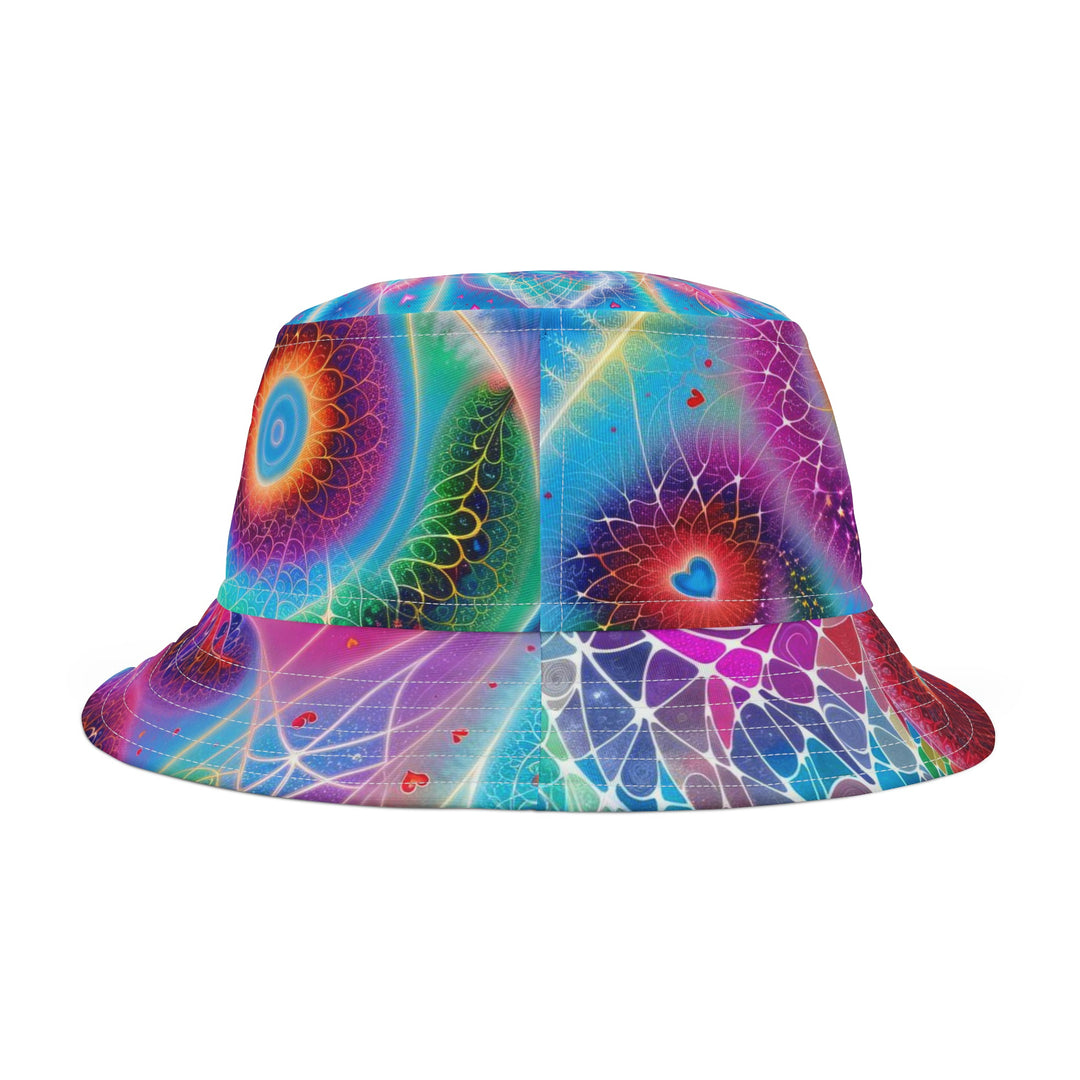 Vibrant Ethereal Love - Bucket Hat - Hats - g(0D·IO) - Large - White stitching -