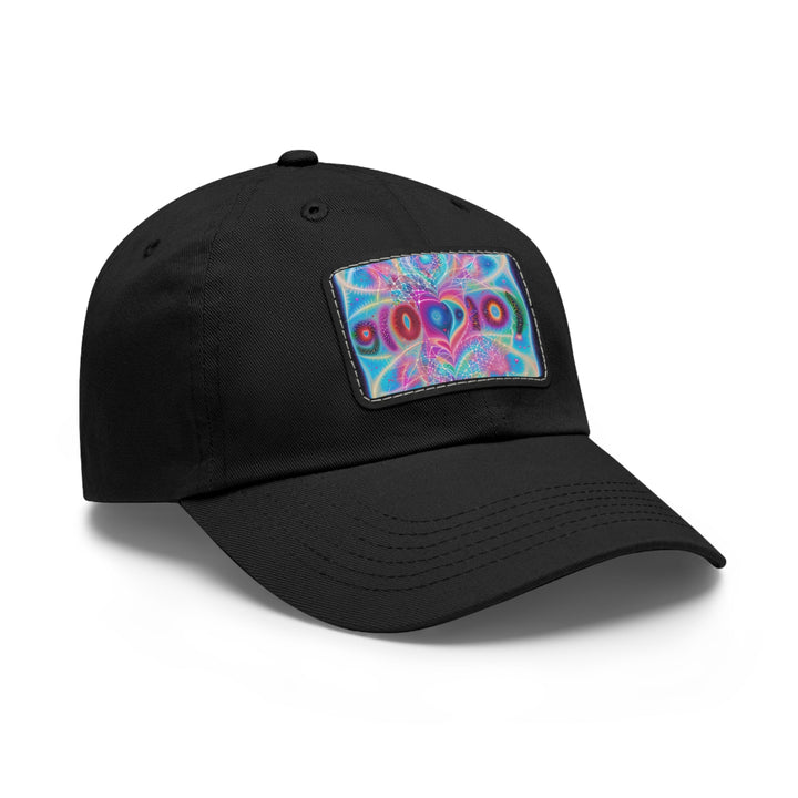 Vibrant Ethereal Love - Dad Hat - Hats - g(0D·IO) - White / Black patch - Rectangle - One size