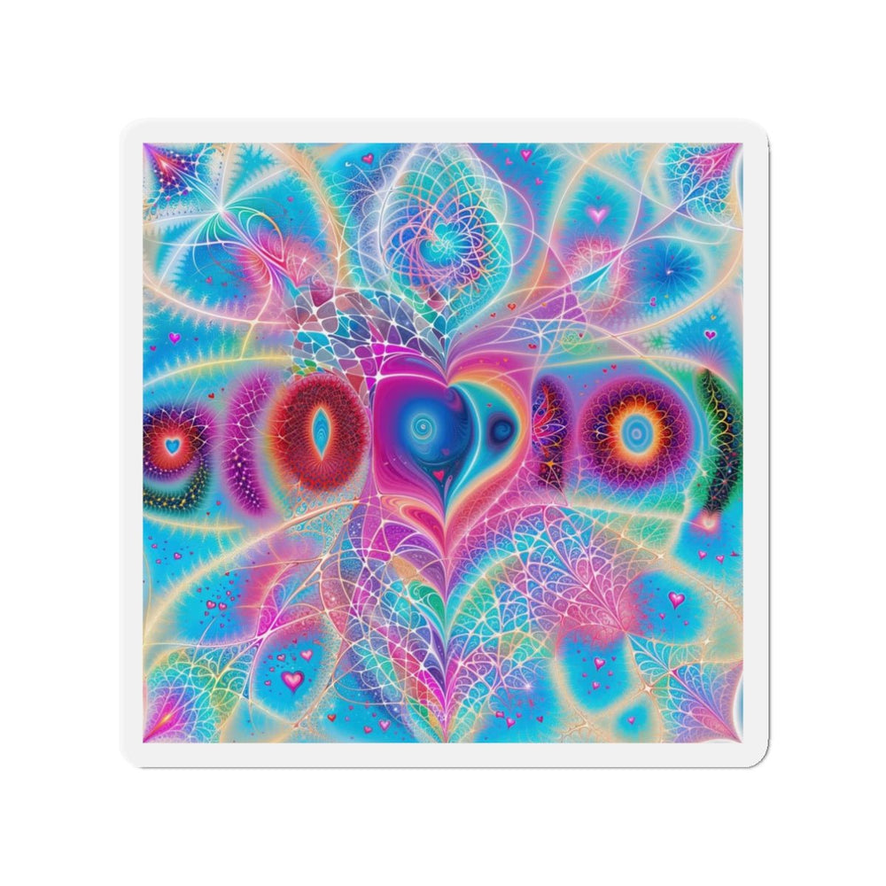 Vibrant Ethereal Love - Die-cut Magnet - Home Decor - g(0D·IO) - 3" x 3" - Die-Cut - 1 pc